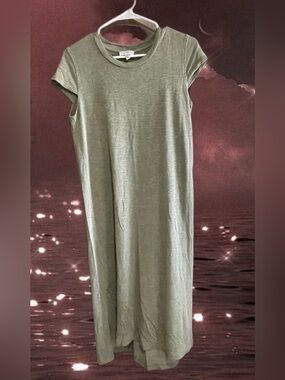Jessica Simpson Olive Green Maxi T-Shirt Dress